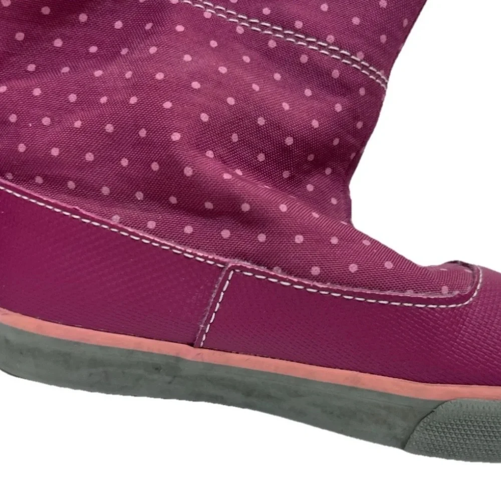 See Kai Run Girls Polka Dot Print Rain Boots Sz 10